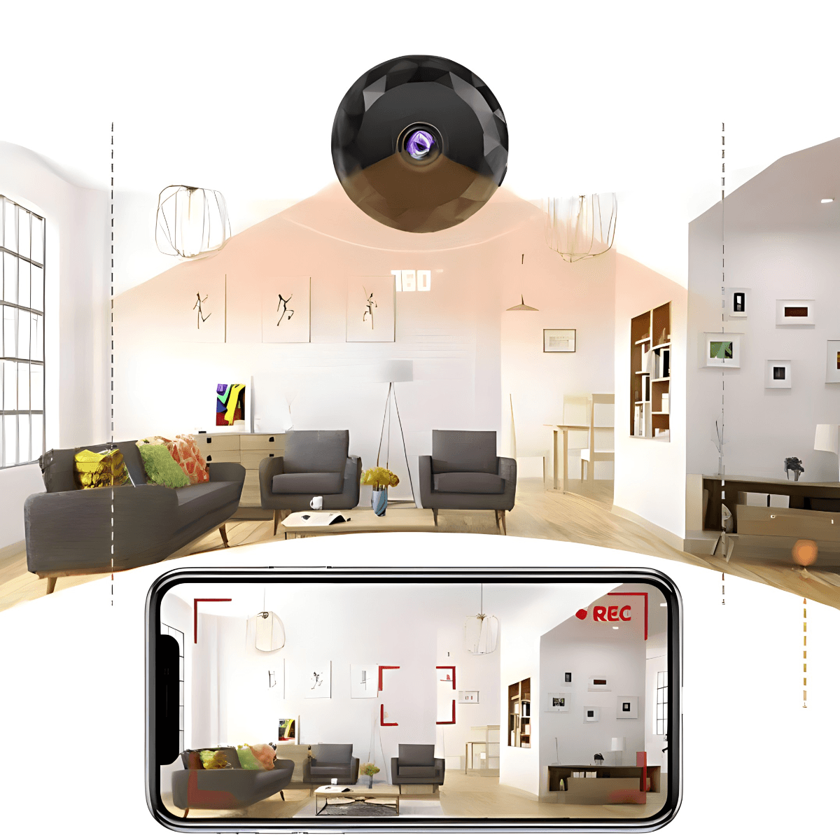 Mini Wi-Fi kamera za video nadzor tokom punjenja preko USB kabla