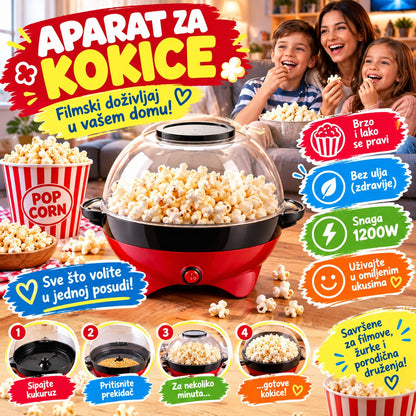 Aparat za Kokice sa Providnom Posudom - 3,6 L