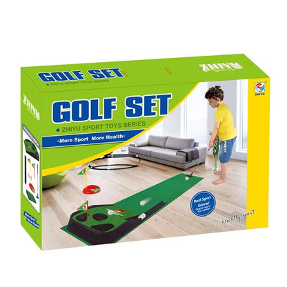 Kutija mini golf seta sa palicom, lopticama i zastavicama