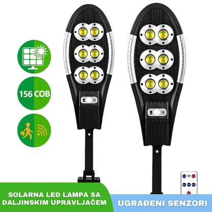 Solarni panel na LED lampi puni ugrađenu bateriju tokom dana
