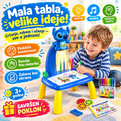 Stočić za Crtanje sa Projektorom - Šabloni i Pribor